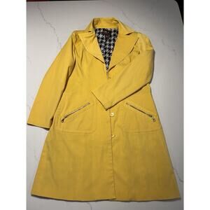Women’s Bandilino Brand Yellow Stretch Style‎ OverCoat. Size Large. Yellow Sash